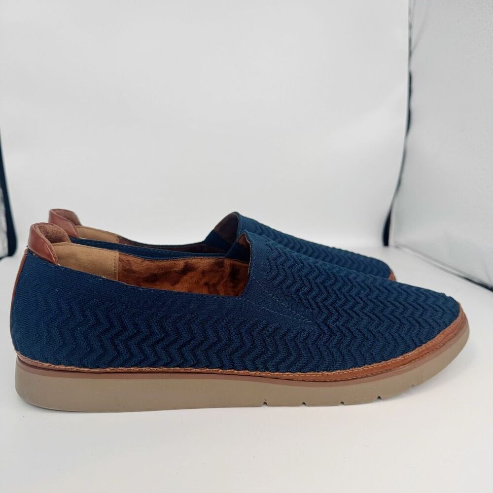 Cobb Hill Shoes Womens 11 Loafers Blue Knit Casual Career Slip On Walking Light - Picture 1 of 7